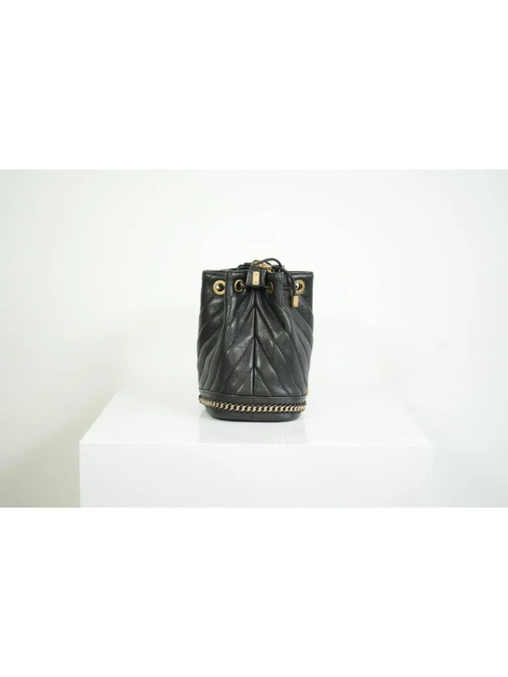 Chanel Black Paris-Cosmopolite Small Bucket Bag W/Dust Bag